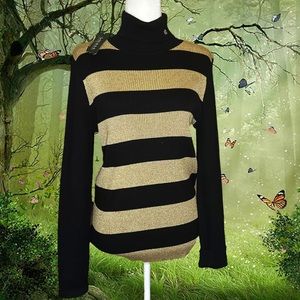 Ralph Lauren Turtle Neck Gold/Black Sweatshirt